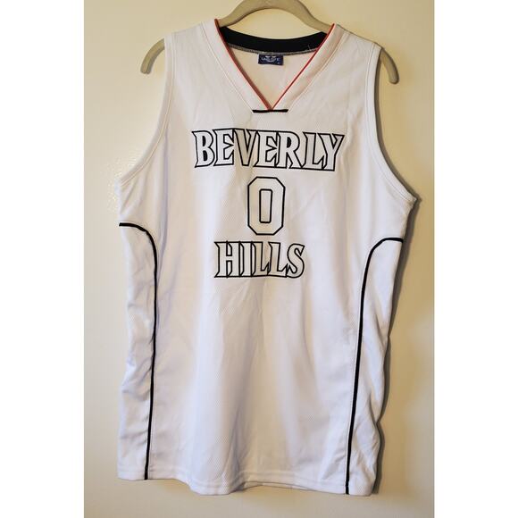 Beverly Hills Basketball Jersey Stitched O White Mens Size M Unilete Dbl Side - Picture 2 of 8